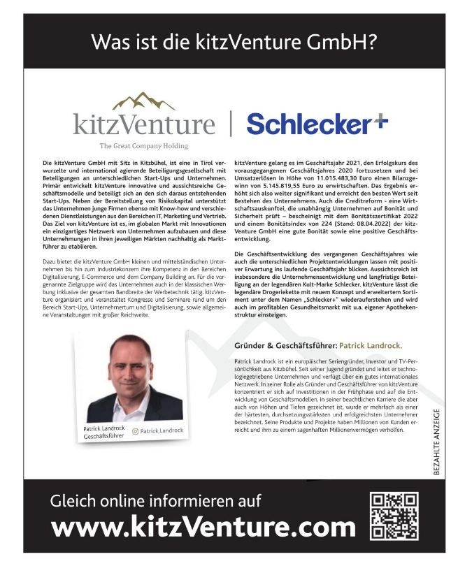 kitzVenture-Werbung in oe24, Teil 2