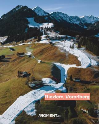 Zu warm in den Alpen: Bilder von Skipisten ohne Schnee