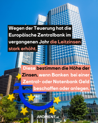 Man sieht die Europäische Zentralbank