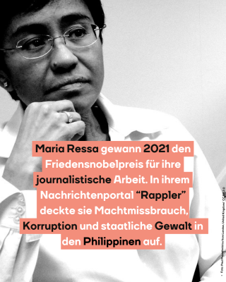 Philippinerin Maria Ressa. 