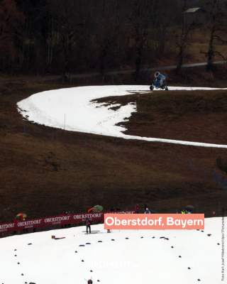 Zu warm in den Alpen: Bilder von Skipisten ohne Schnee