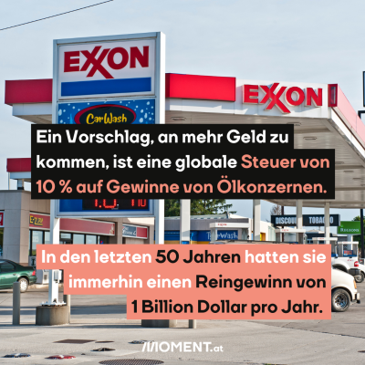 Man sieht eine Exxon Tankstelle