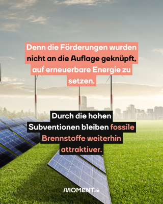 Photovoltaikanlage mit grünem Rasen 