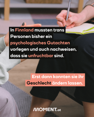 Menschen bei Therapie. Text:  In Finnland mussten <span class=