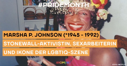Marsha P. Johnson vor dem #PrideMonth Sujets des Moment Magazins