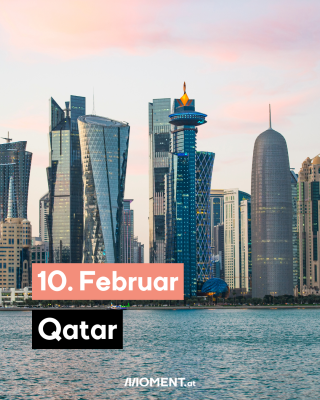 Die Skyline von Qatar ist zu sehen.