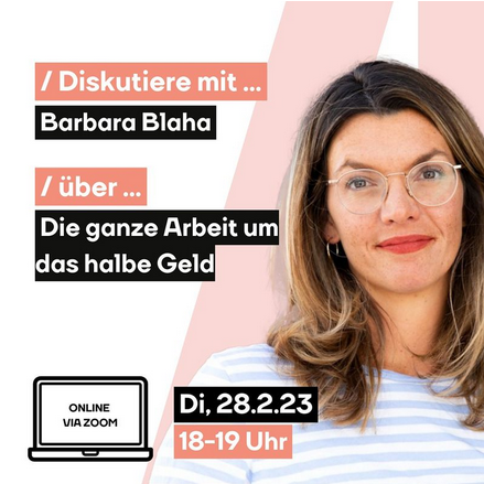 Einladung Webinar mit Barbara Blaha: 28. Februar 2023, 18-19 Uhr 