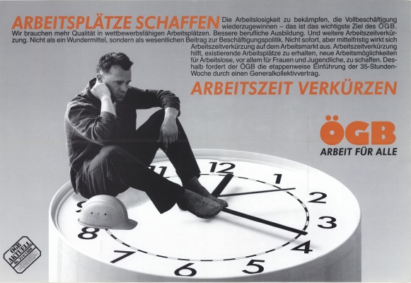 Plakat für Arbeitszeitverkürzung