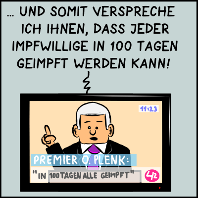 Rafael Buchegger - Hebel der Macht: "und somit verspreche ich ihnen, dass jeder Impfwillige in 100 Tagen geimpft werden kann!