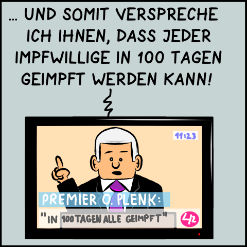 Rafael Buchegger - Hebel der Macht: "und somit verspreche ich ihnen, dass jeder Impfwillige in 100 Tagen geimpft werden kann!