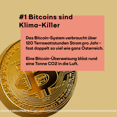 #1 Bitcoins sind  Klima-Killer