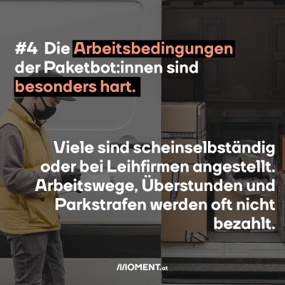 Arbeitsbedinungen von Paketbot:innen sind schlecht