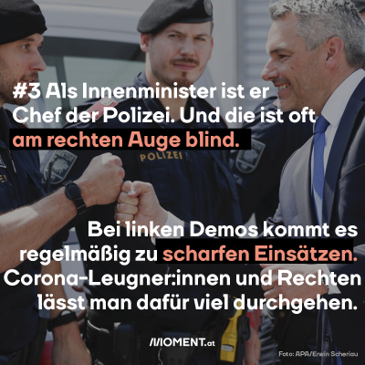 Die Polizei ist am rechten Auge blind