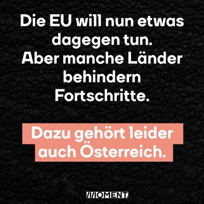 Die EU will nun etwas dagegen tun. Aber manche Länder behindern Fortschritte. Dazu gehört leider auch Österreich. 