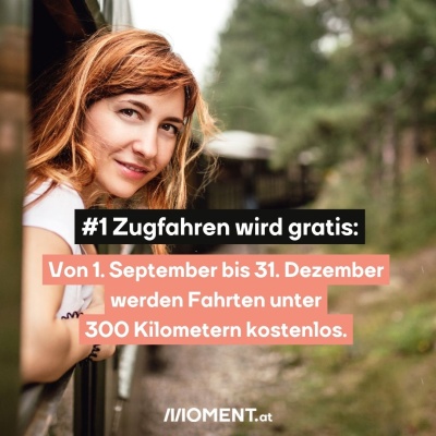Energie sparen in Spanien - Zugfahren wird gratis: Von 1. September bis 31. Dezember werden Strecken von unter 300 Kilometern kostenlos. Eine junge Frau blickt aus dem Zugfenster.