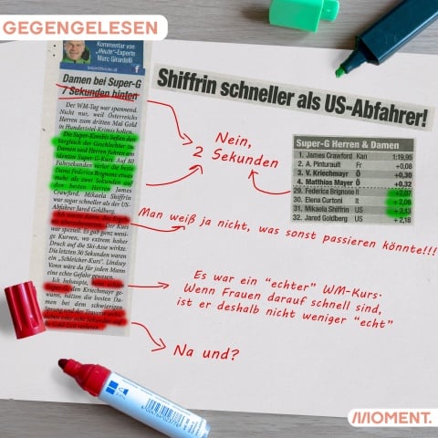 Marc Girardelli in der Heute zum vergleich von Männern und Frauen bei der Ski-WM
