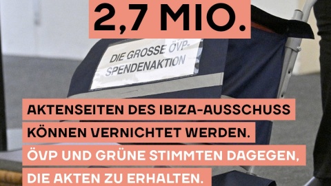 Ibiza-Ausschuss: 2,7 Millionen Akten werden vernichtet.