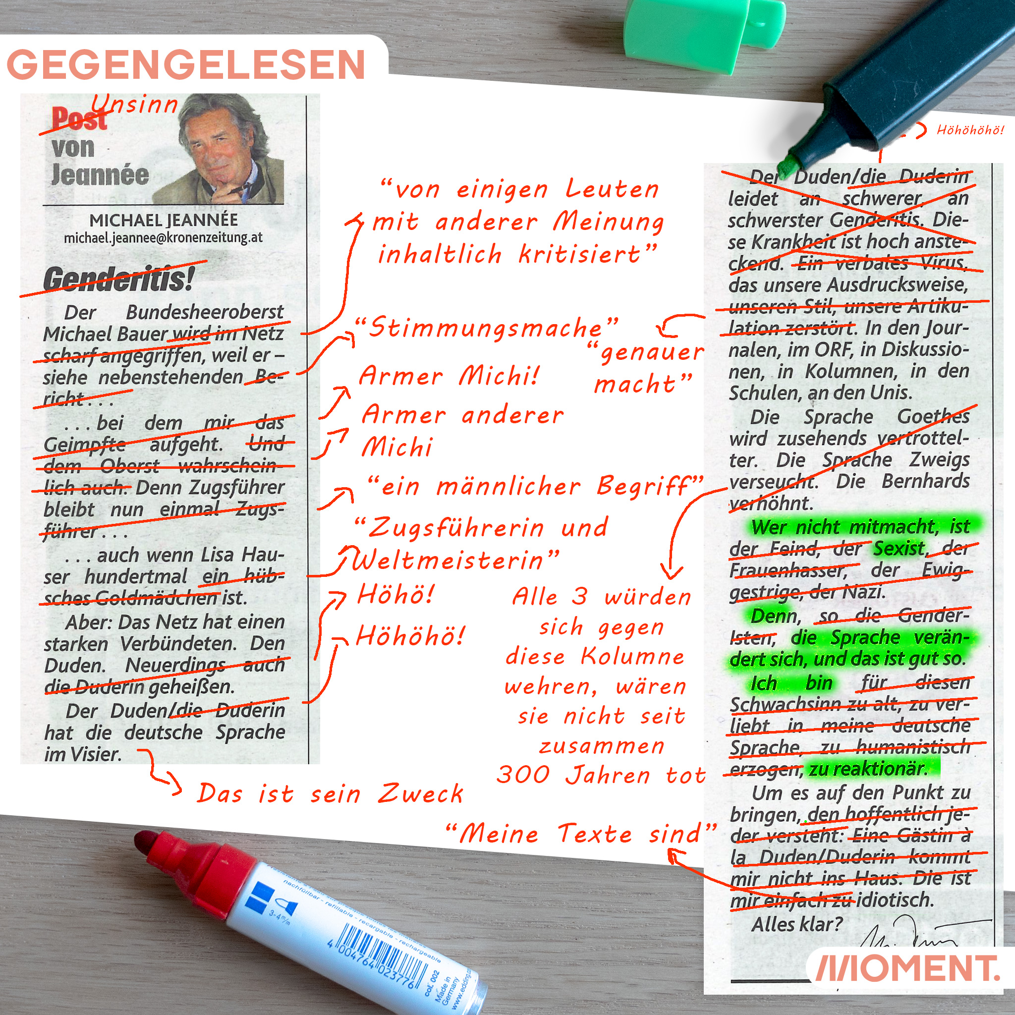 Gegengelesen Jeannée