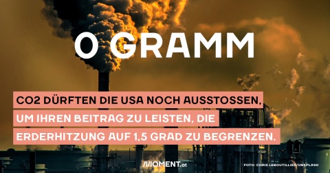 Rauchende Schlote: 0 Gramm CO2 dürfen die USA noch ausstossen, um ihren Beitrag zu leisten, de Klimaziele zu erreichen.