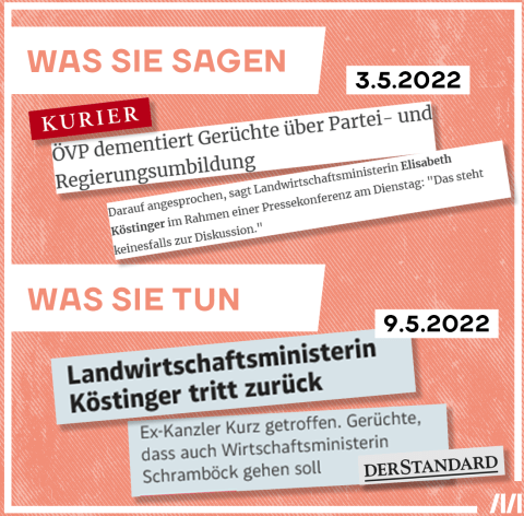 Meme, was sie sagen, was sie tun zu Rücktritt von ÖVP-Minister:innen