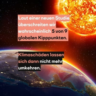 Klima-Kipppunhkte: 5 von 9 globalen Kipppunken könnten wir bereits erreicht haben