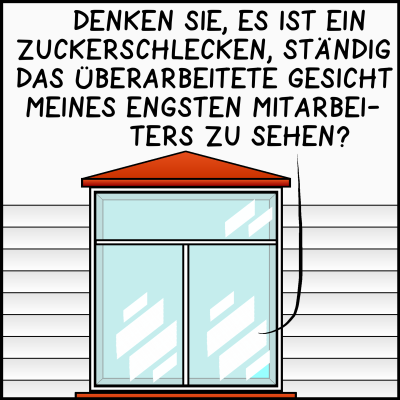 Durch das Fenster des Amtssitzes des Premierministers hört man diesen weiter sprechen: "Denken Sie, es ist ein Zuckerschlecken, ständig das überarbeitete Gesicht meines engsten Mitarbeiters zu sehen?"