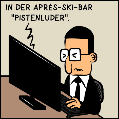 Das Meeting fand in der Apres-Ski-Bar Pistenluder statt