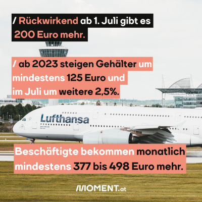 Lufthansa-Jet bei Landung