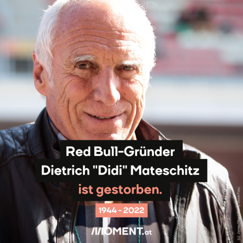 Man sieht den verstorbenen Red Bull Gründer Dietrich Didi Mateschitz.