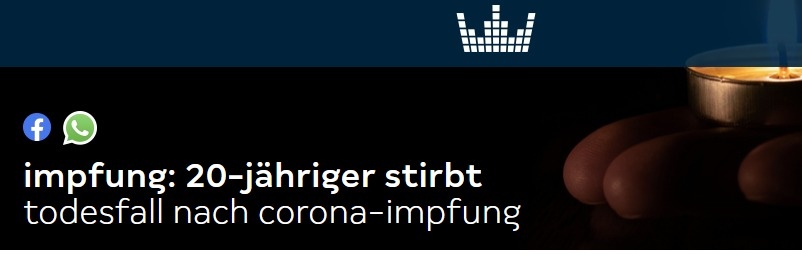 Tod eines 20-jährigen nach Corona-Impfung: Fehlinformationen über schlechte Überschriften