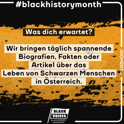 Was dich erwartet? Wir bringen täglich spannende Biografien, Fakten oder Artikel über das Leben von Schwarzen Menschen in Österreich.