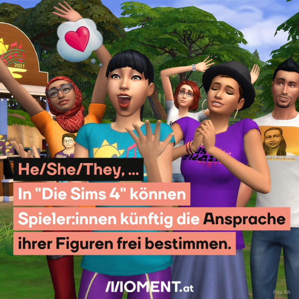 He/She/They/...   In "Sims 4" können Spieler:innen künftig die Ansprache ihrer Figuren frei bestimmen.