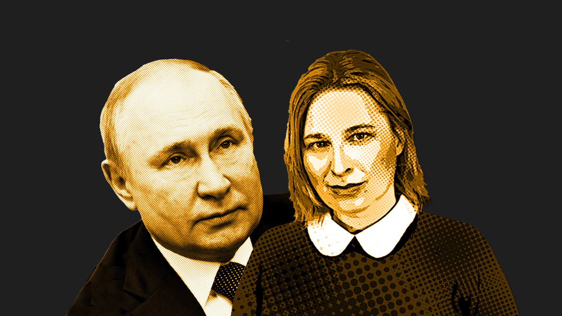 Ukraine-Krieg: Warum spricht Putin von „Entnazifizierung“? Man sieht die Politologin Natascha Strobl und Wladimir Putin. Sie sind im #NatsAnalyseSujet. Der Hintergrund ist dunkel.