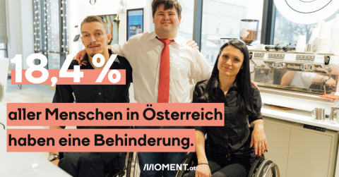 13,4% aller Menschen in Österreich haben eine Behinderung