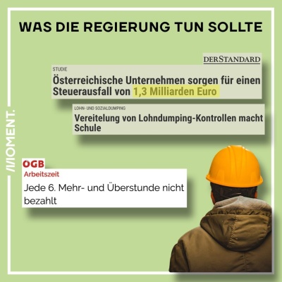 Was die Regierung tun sollte.