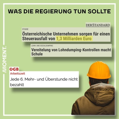 Was die Regierung tun sollte. 