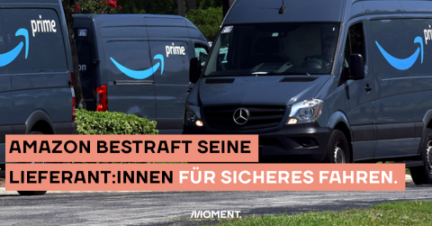 Amazon bestraft seine Fahrer:innen für sicheres Fahren