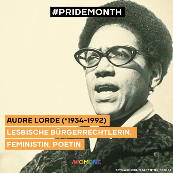 Audre Lorde (1934-1992). Lesbische Bürgerrechtlerin, <span class=