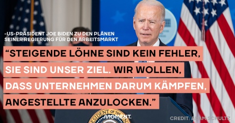 US-Präsident Joe Biden ist für Vollbeschäftigung