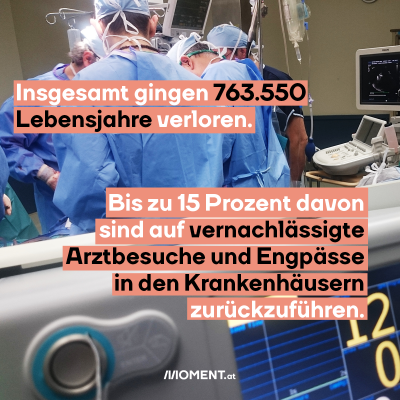 Insgesamt gingen 763.550 Lebensjahre verloren. Bis zu 15 Prozent davon sind auf vernachlässigte Arztbesuche und Engpässe in den Krankenhäusern zurückzuführen.