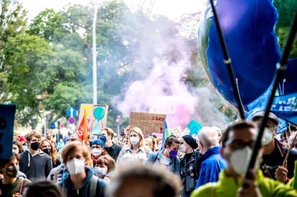 Die Menge beim Klimastreik 2021 in Wien