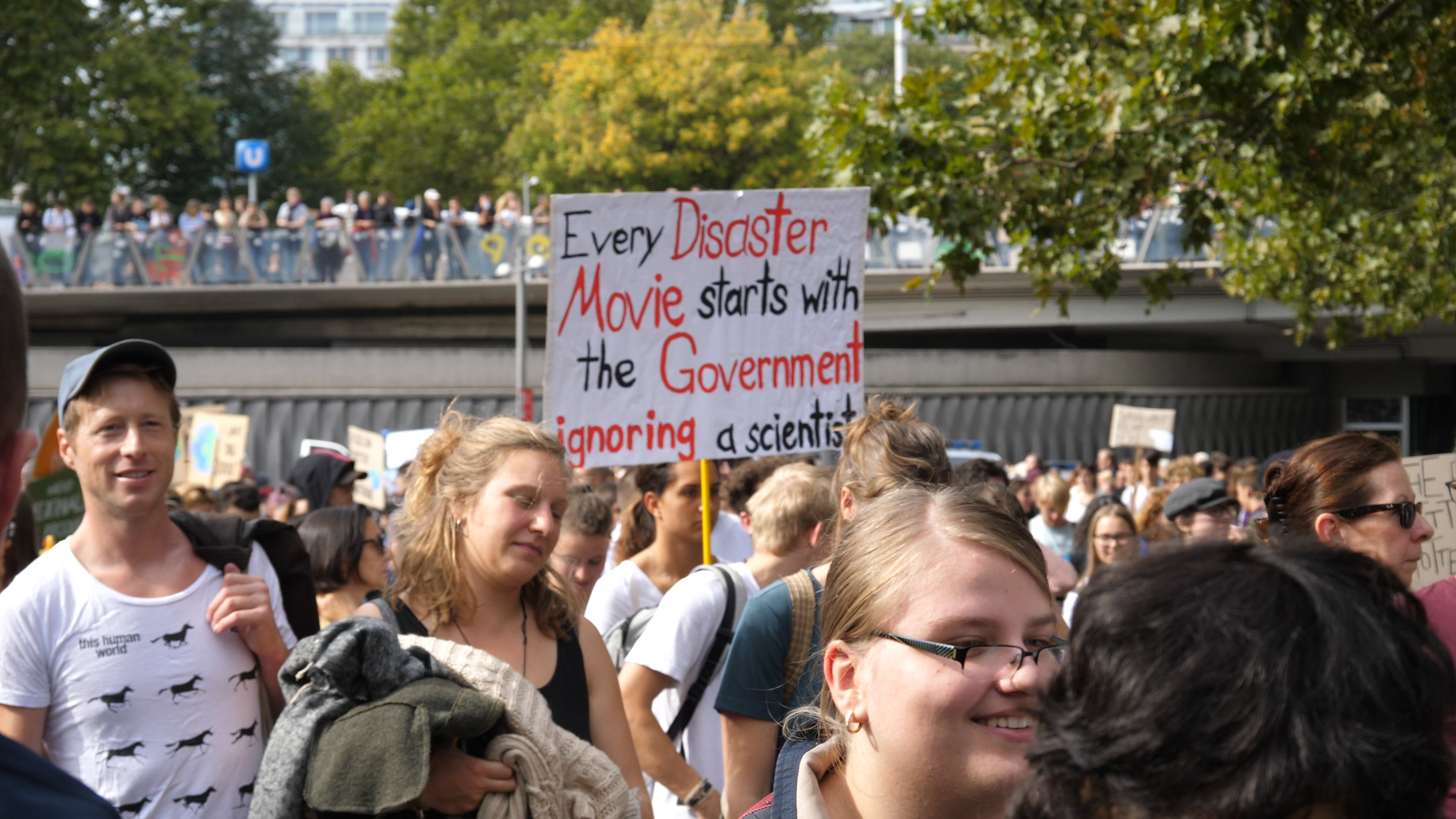 Demonstrierende Menschen.