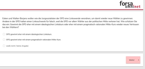 Spin des Tages - Forsa fragt: "ideologisch links" oder "pragmatisch-rational"?