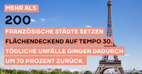 Mehr als 200 Städte setzen in Frankreich auf Tempo 30