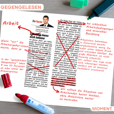 Die Krone schreibt gegen Arbeitslose