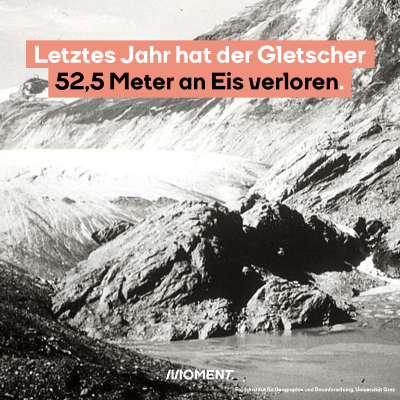 Letztes Jahr hat der Gletscher 52,5 Meter an Eis verloren.