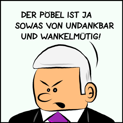 Hebel der Macht Comic Umfragewerte der Regierung 3