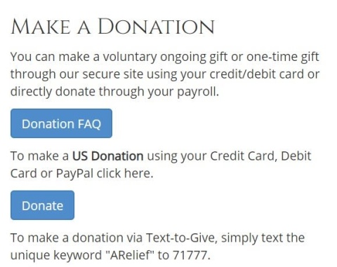 Amazon ruft KundInnen auf, für MitarbeiterInnen zu spenden - Screenshot eines Spendenaufrufes.