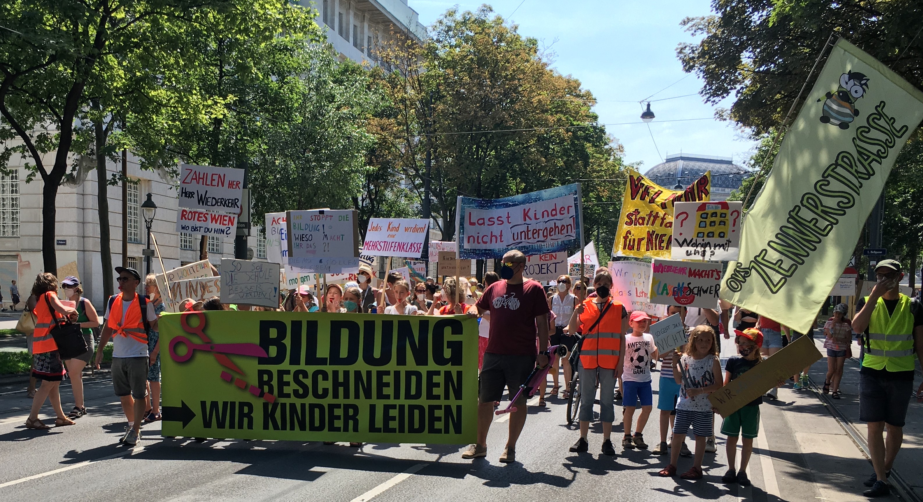 Demonstration gegen Reform der Lehrerzuteilung in Wien.