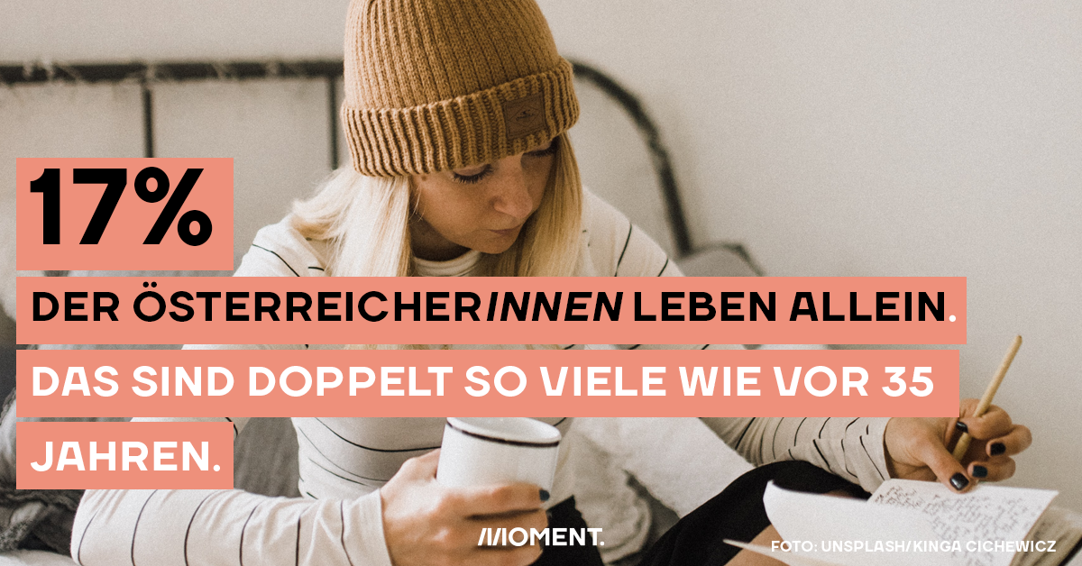 17% der ÖsterreicherInnen leben allein